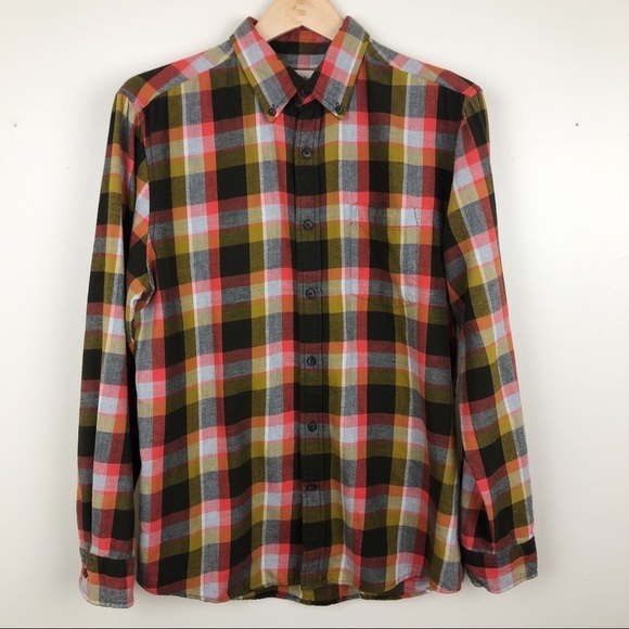 St. John’s Bay Orange Plaid Flannel